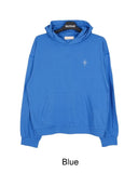 Lock embroidery hooded long sleeve