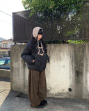 [1+1][Plan/Two Way] Poa Winter Brushed Corduroy Side Pin Tuck Training Pants