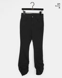 Monde Shirring Pleated Layered Bootcut Pants