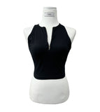 Cropped Zipper Sleeveless