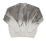 Gray Wet V-neck Knit