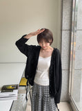Hyoko Punching Summer Frill Knit Cardigan