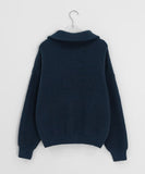 [unisex] Hobella High Neck Half Zip-Up Knit Cardigan