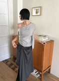 [SET] UNBALANCE TEE & SCARF