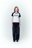 Ribbon Tail Crop Raglan Short Sleeve Tee