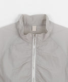 Huna Shirring Two-way Short Sleeve Wind Zip-Up