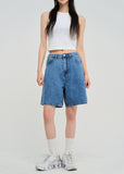 [U-DENIM] Summer A-line Half Denim Pants