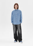 STITCHED DENIM SHIRT