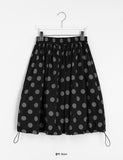 Kyotoru Banding Dot Midi Skirt