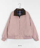 Ryotai Corduroy Collar Check Reversible Padded Jacket