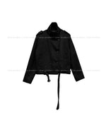 Faye Belted High Neck Double Jacket