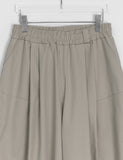 Moniki banding string rivet cut pin tuck wide pants
