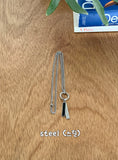 Cuben Surgical Silver Necklace