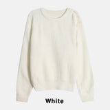 Caron shoulder button knit