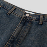 Demi Studded Flap Pocket Denim Pants