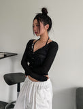 [U-BASIC] Summer snap button see-through cardigan