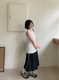 Dalhot Side Line Nylon Long Skirt