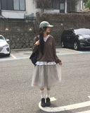 [MADE] Polon String See-through Hood Cardigan