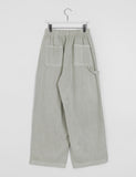 [unisex] Tooel pigment banding rivet carpender wide pants