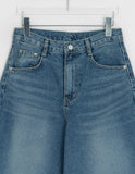 Nihin Washing Denim Wide Pants