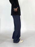 Semi-Wide Fit Indigo Denim Pants