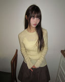 Roez mohair loose fit ribbed knit