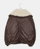 Bning Fleece Collar High Neck Leather Mustang Jumper