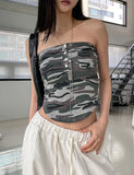 DT Military Pocket Crop Top (with cup)