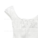 Roen Punching Flower Puff Short Sleeve