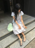 Arche Check Frill Short Sleeve Blouse