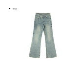 Tet Denim Washing Low-Rise Bootcut Pants