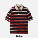 Kiyoshi Stripe Rugby Short Sleeve T-Shirt