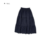 Roit Check Frill Long Banding Skirt