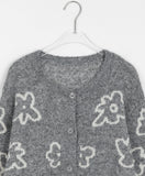 Hinko Flower Wool Button Cardigan