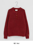 Genif Raglan Round Button Knit
