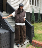 Solin Stonewashed Diagonal Cargo Pants