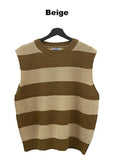 Unisex striped knit vest