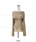 Bay Damage Off Shoulder Knit