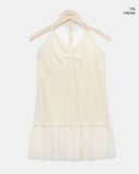 Haju Lace Layered Long Halter Sleeveless