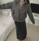 Low Rise Shibori Maxi A-Line Brushed Long Skirt