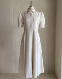 Canela Stripe Collar Shirt One Piece (Belt Set)