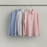 Loose-Fit Stripe Softly Cotton Check Shirt