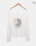 Hoa Vintage Hoals Print T-Shirt