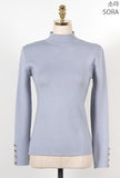 Modenin Gold Button Half-Neck Knit