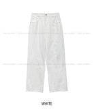 [U-BASIC] S/S White Cotton Wide Pants