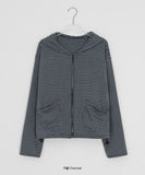 [BAONHAUS] Jenen Stripe Hood Zip-up