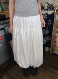 Lehiji Banding Check Balloon Long Skirt
