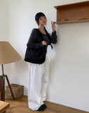 Nimer Flower Embossed Shoulder Bag