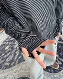 Neol Stripe Hood Long Sleeve