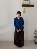 Tadine Button Round Knit Cardigan